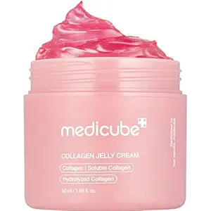 Medicube Collagen Jelly Cream- Niacinamide & Freeze-Dried Hydrolyzed Collagen - Boosts skin's barrier hydration and gives 24h Glow & Lifted Look - Korean skincare (1.69 Fl Oz (Pack of 1))