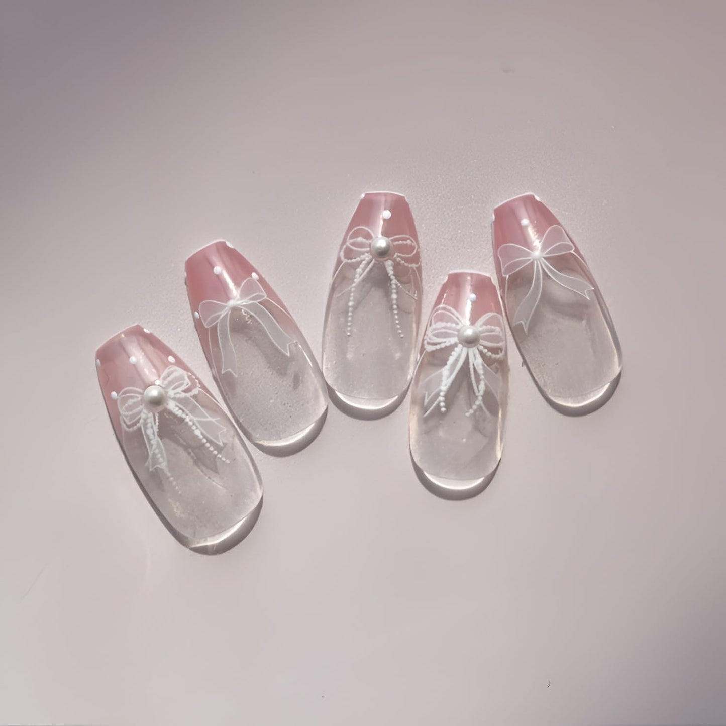 White Bow Nail Stickers for Nail Art 5D Self Adhesive White Nails Art Stickers Bow Nail Decals with Rhinestone Design Embossed Bow Decoration Accessories for Women Girls