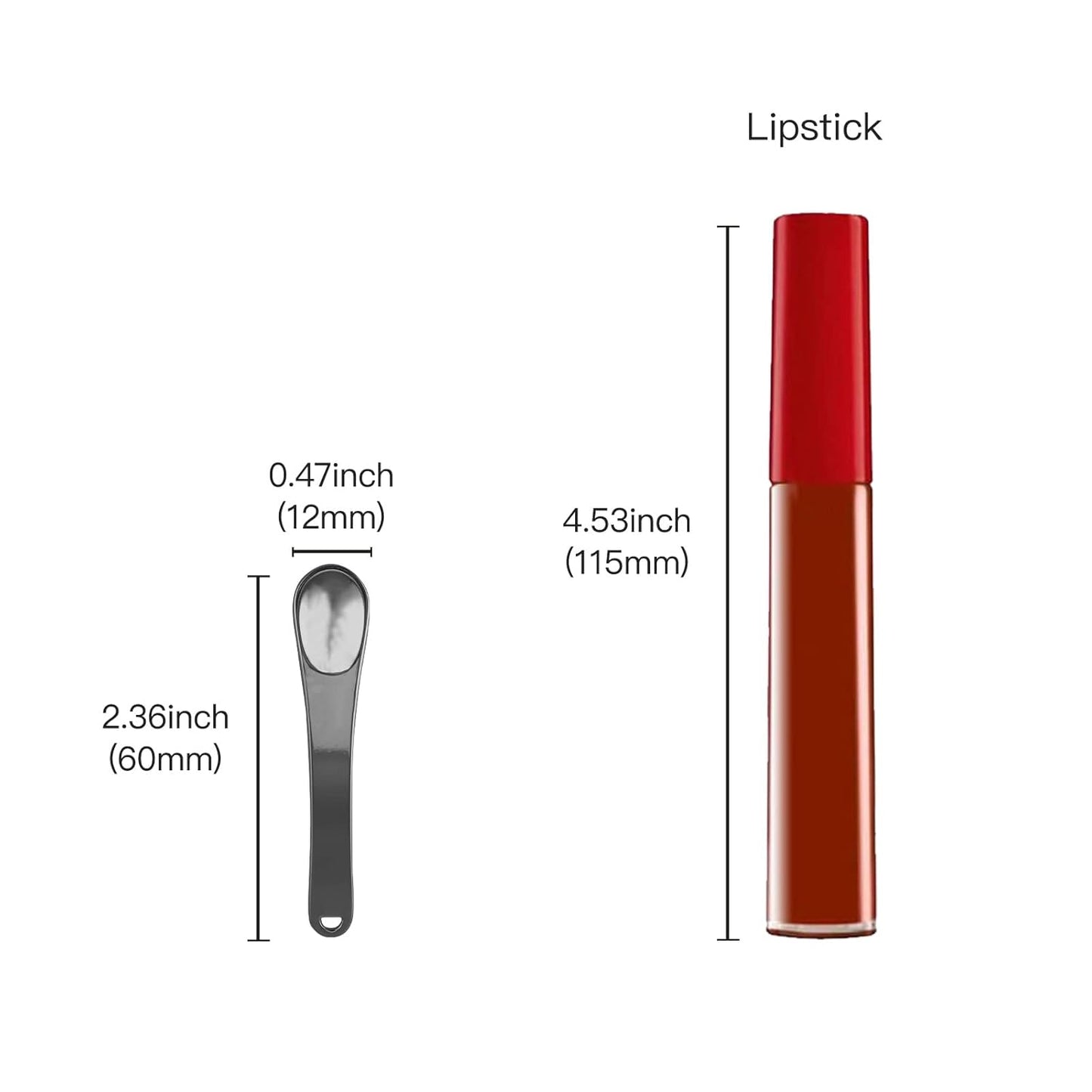 Tekson 6 Pieces Metal Cosmetic Skincare Spatula, Mini Mask facial Reusable Scoop, Makeup Beauty Spoons for Cream, Lotions, Moisturizers(Black)