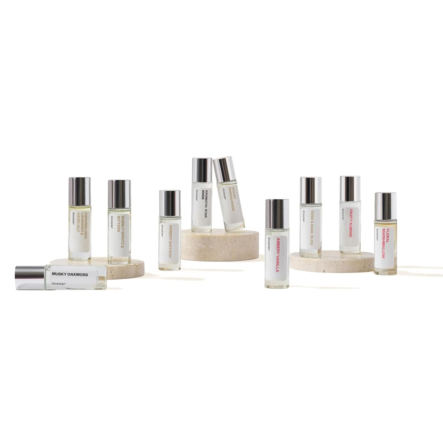 Dossier - Discovery Set 10 x 11ml/0.37 fl. oz - Testing Sampler Fragrances - Diverse Fragrance Collection - Inspired by Luxury Scents - Long-Lasting - Trying Different Scents Before Purchasing