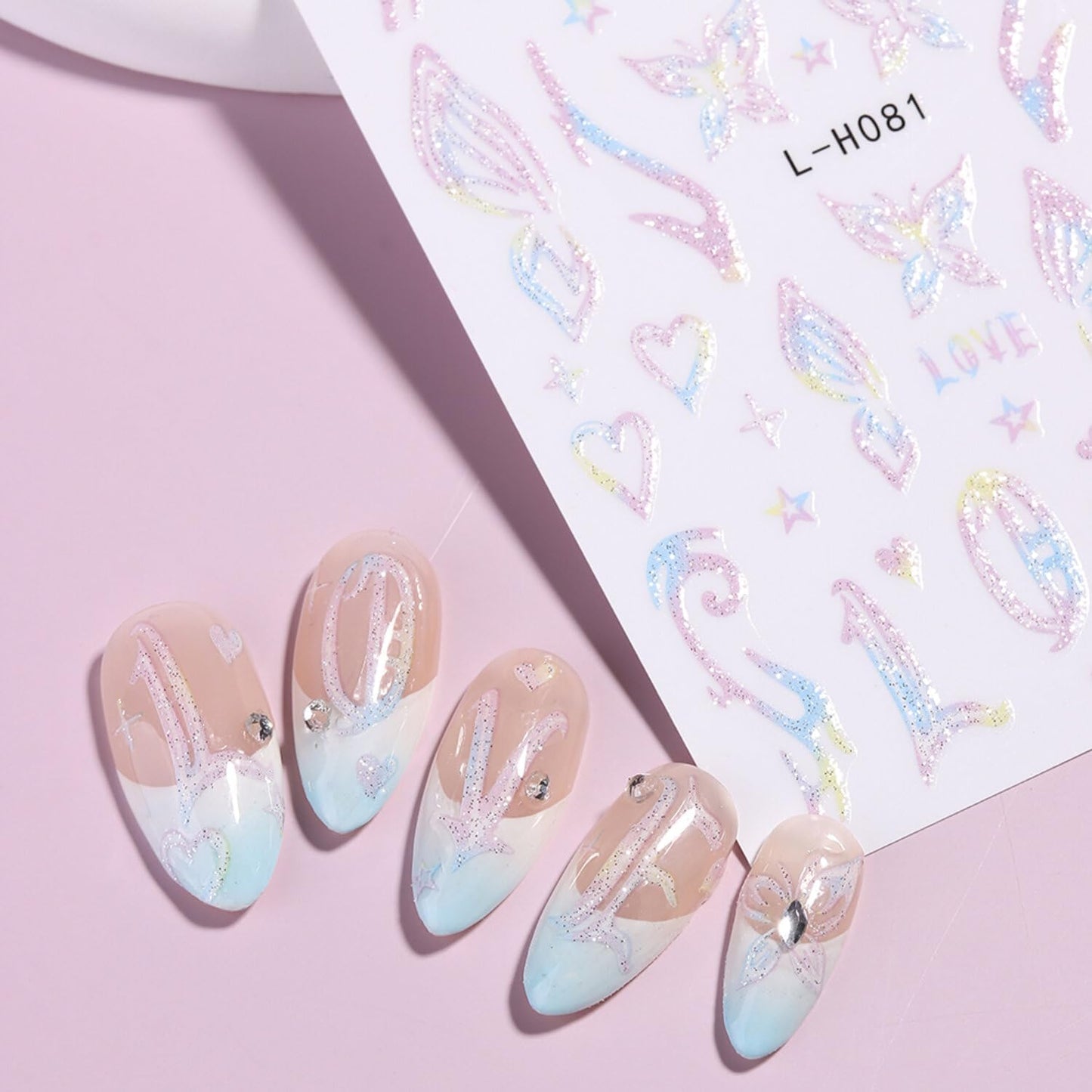 Stickers para Uñas Nail Stickers Self-Adhesive Sticker para Uñas Colorful 3D Flower Calcomanías Floral Nail Stickers Art Design Accessories Hight Quality 7 Sheets