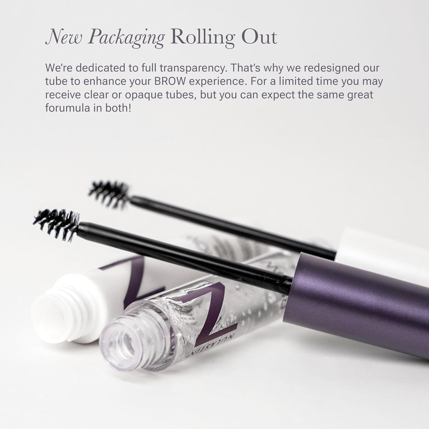 NULASTIN Eyebrow Serum for Thicker Looking Brows - BROW Shape Altering Serum - Reduce Shed & Encourage Fuller, More Youthful-Looking Brows - With Keratin & Peptides (2 Count, 0.1 fl oz each)