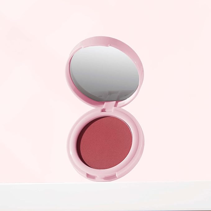 Mally Beauty Bulletproof Powder Blush - Robust Rose - Long-Lasting Flush of Color - Compact Blush Powder Makeup - Matte Finish