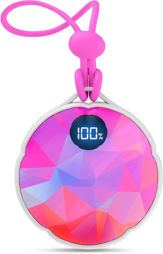 FrSara Hand Warmers Rechargeable, Hangable Electric Hand Warmer w/ 4000mAh Last 10 Hours, 3-Level Heat w/Strip, Light & Display, Gift for Outdoors Camping Hiking Skiing Raynauds & Christmas