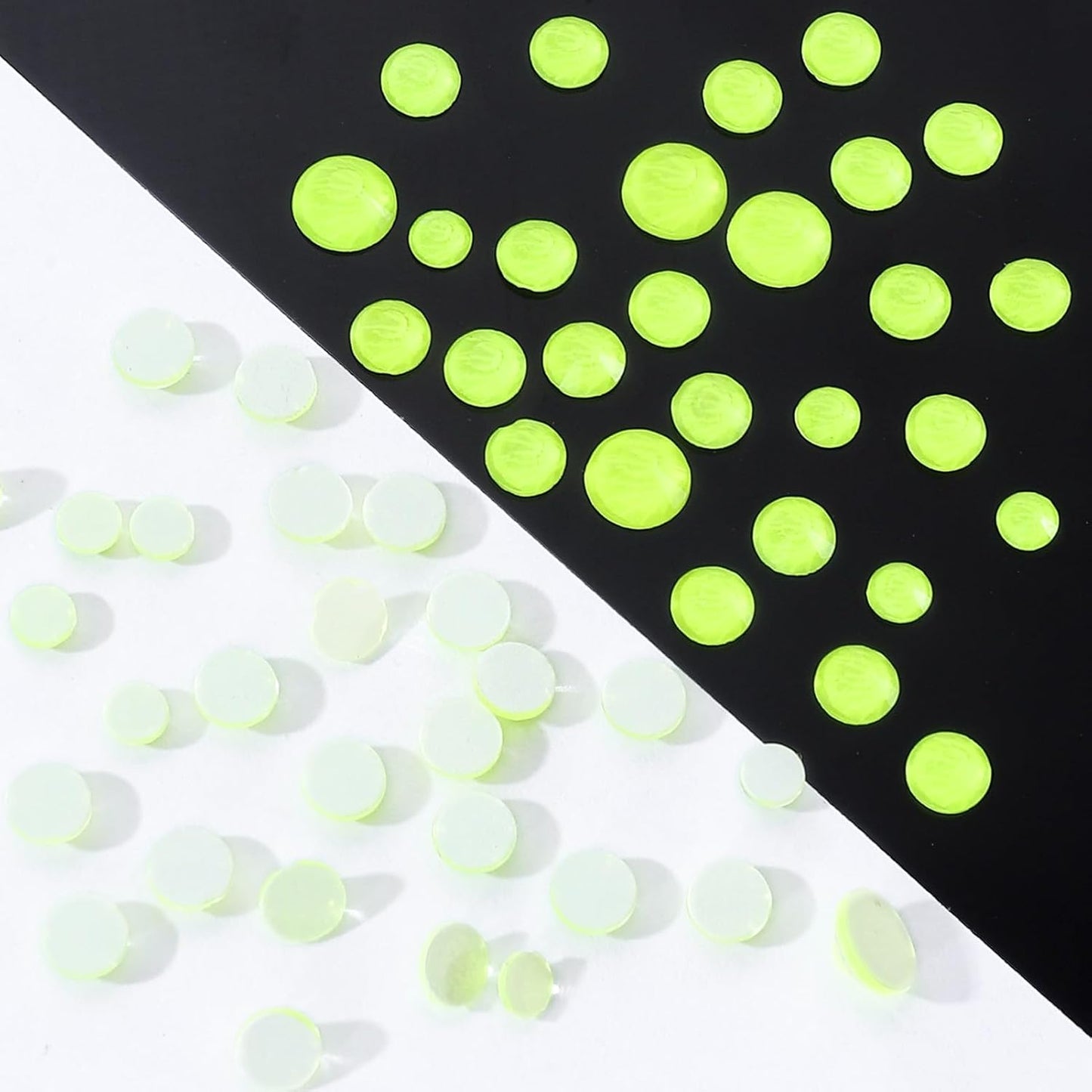 Neon Yellow Flatback Rhinestones, Glass Rhinestones for Nail Art and Craft, Glue Fix, Loose Crystal Gemstones(Neon Yellow, SS20, 1440pcs, 4.6-4.8mm)