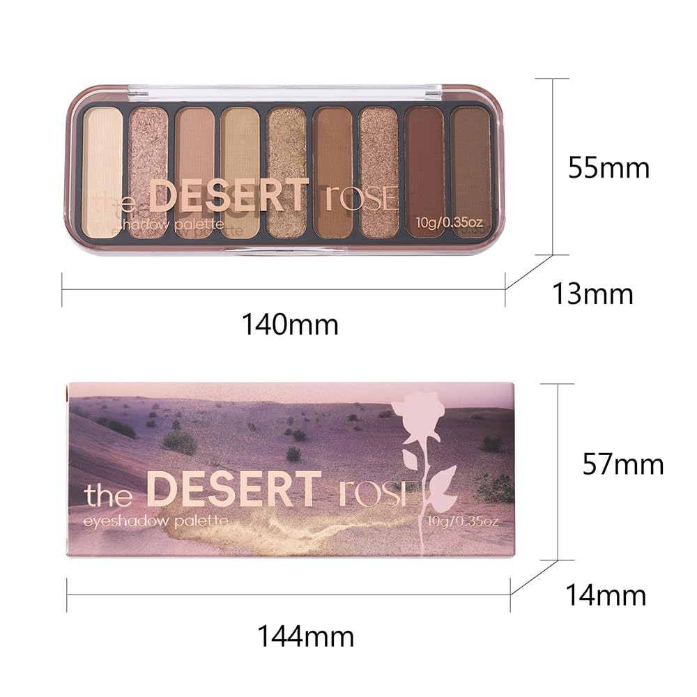 Neutral Nude Brown Eyeshadow Palette Makeup,9-Color Matte Eye shadow & Shimmer Eyeshadow Palette,Long-Lasting Waterproof Eye shadow,Versatile Eye Makeup Looks,Vegan, Cruelty-Free.