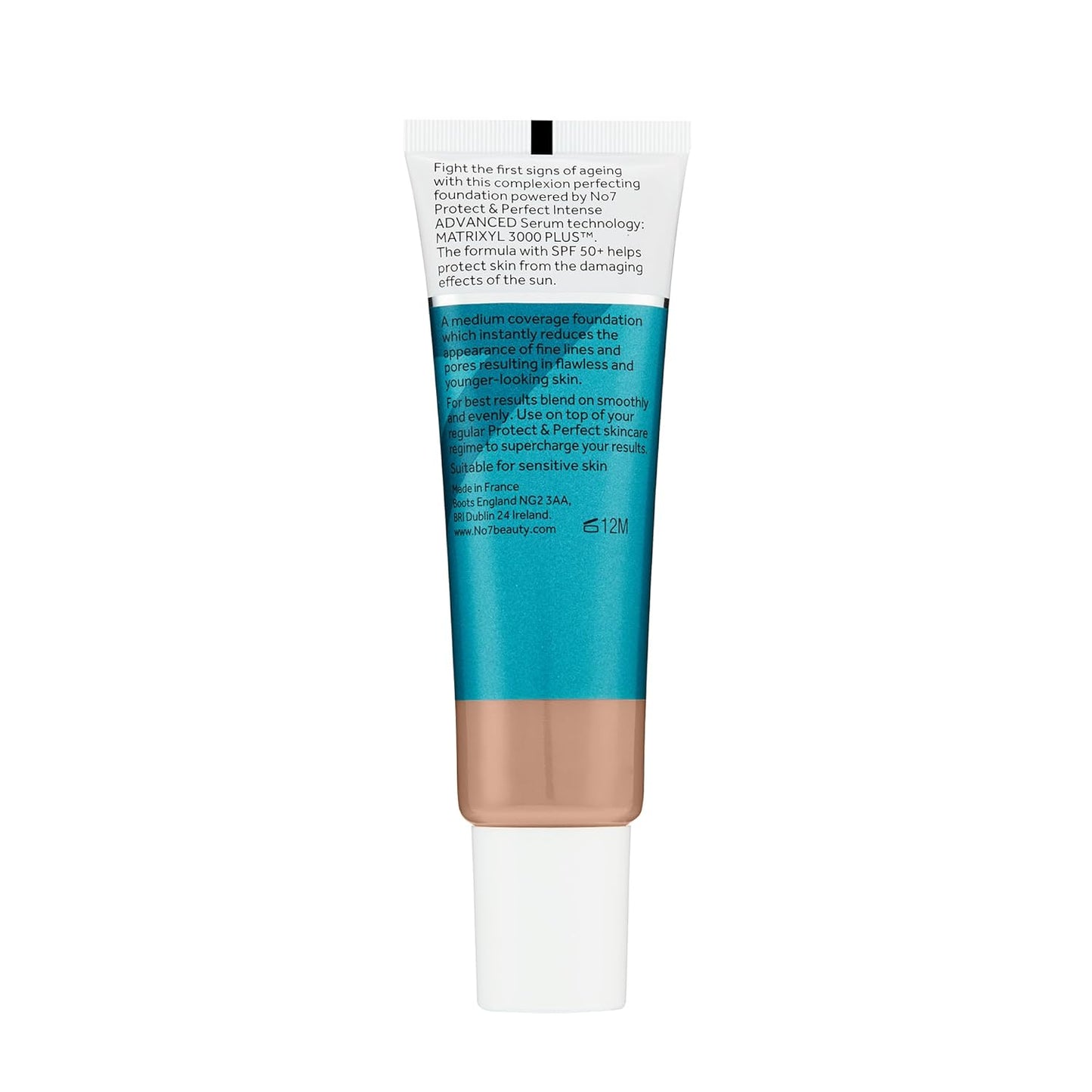 No7 Protect & Perfect Advanced All in One Foundation - Cool Beige - Age Defying Foundation Makeup with SPF 50 - Makeup Base Cream Helps to Reduces Redness & Blurs Visible Pores (30ml)