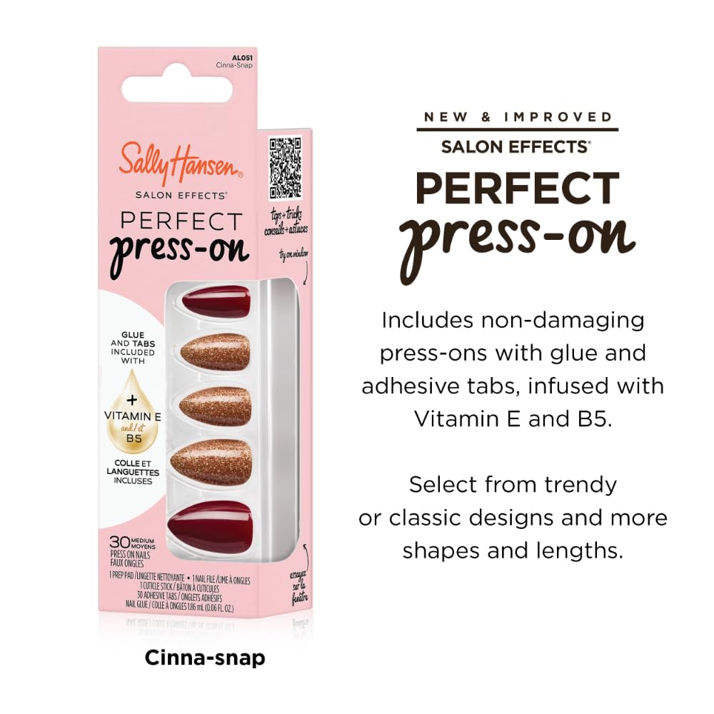 Sally Hansen Instant Cuticle Remover & Salon Effects Cinna-Snap Press On Nails