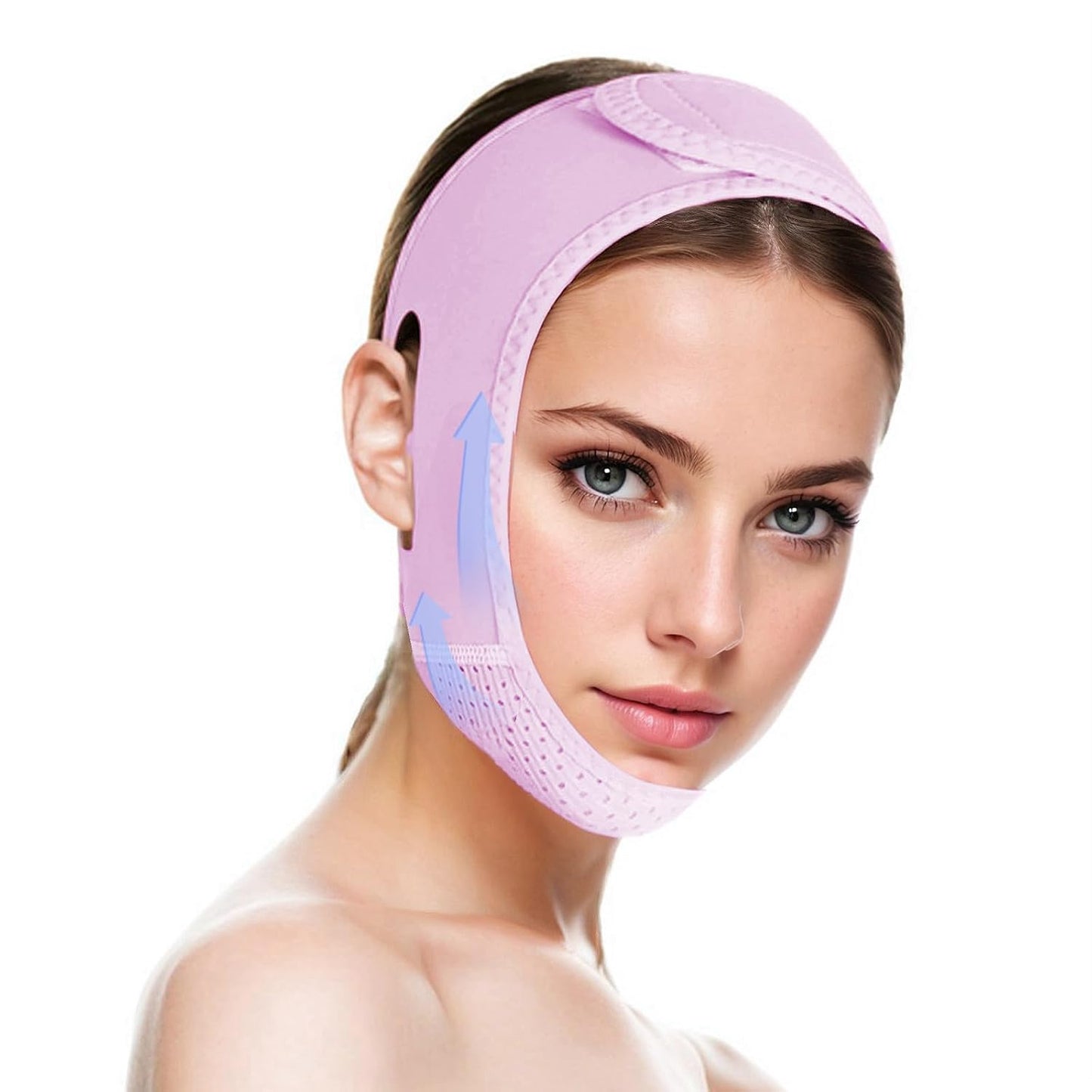 V Line Lifting Mask Chin strap for sleeping, V Line Lifting Mask for Women,Jaw Exerciser,Medium,Purple