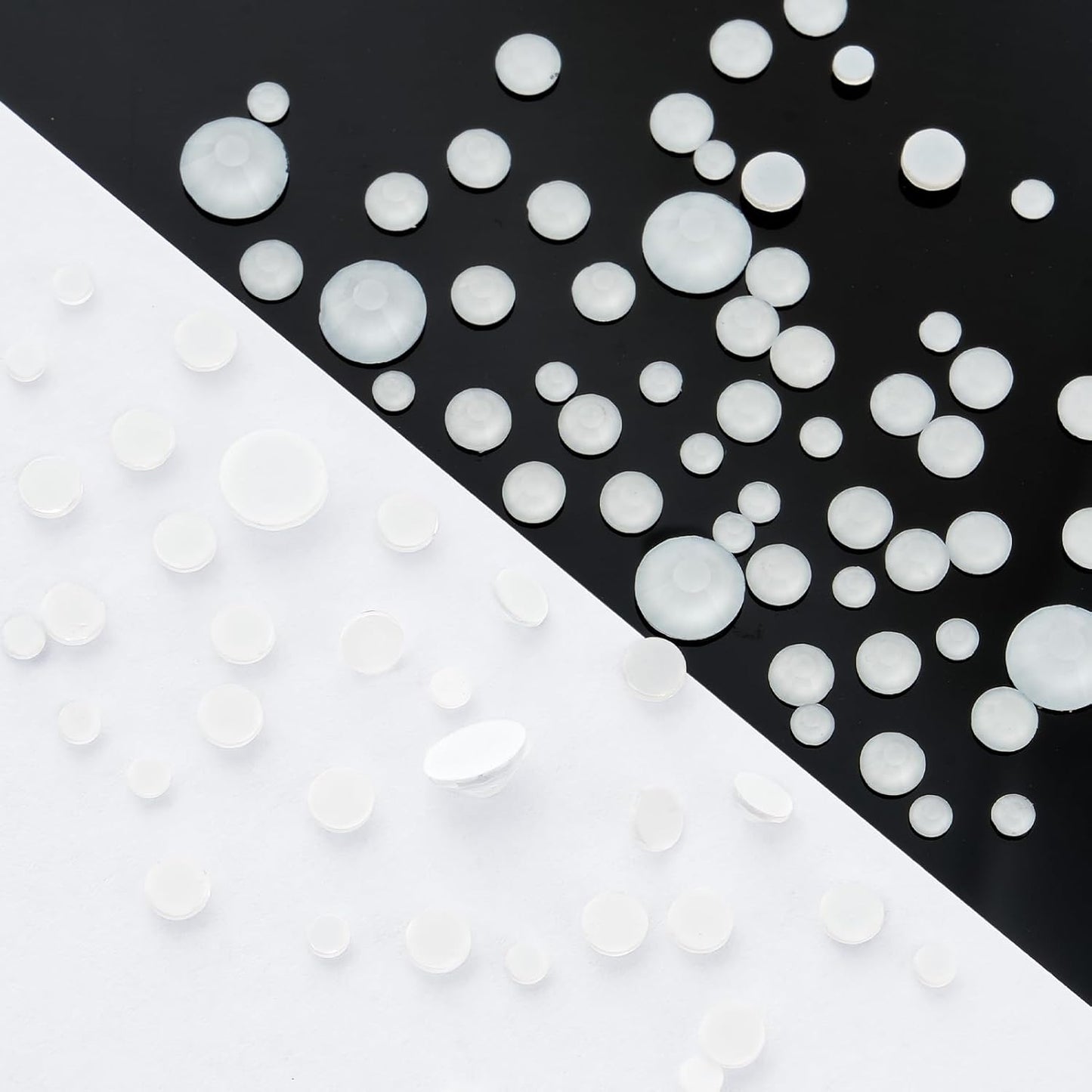 Neon White Flatback Rhinestones, Glass Rhinestones for Nail Art and Craft, Glue Fix, Loose Crystal Gemstones(Neon White, SS8, 1440pcs, 2.3-2.5mm)