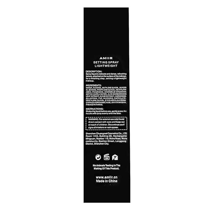 AMIIR Makeup Setting Spray, Waterproof Finishing spray, Long Lasting Lock Face Fixing Mist, Hydrate Before Makeup Matte Oil Control Lightweight Refreshing