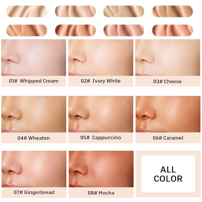 Foundation Full Coverage Liquid Foundation Cream - Lightweight Concealer - Suitable for All Skin Types (cappuccino 05)