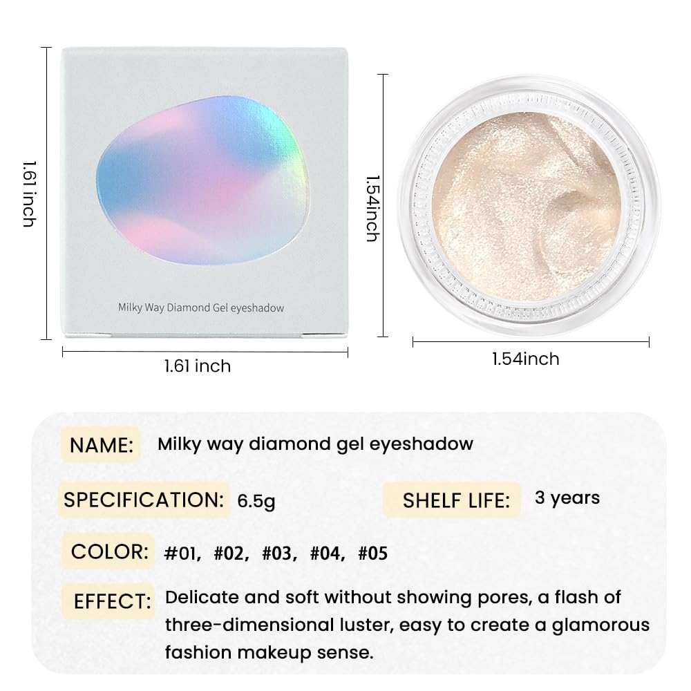 Monochrome Glitter Eyeshadow Palette,Single Champagne Gold Shimmer Eyeshadow,Long-Lasting Sheer Eye Makeup With A Sparkle Finish,Smooth Formula,Vegan & Cruelty-Free