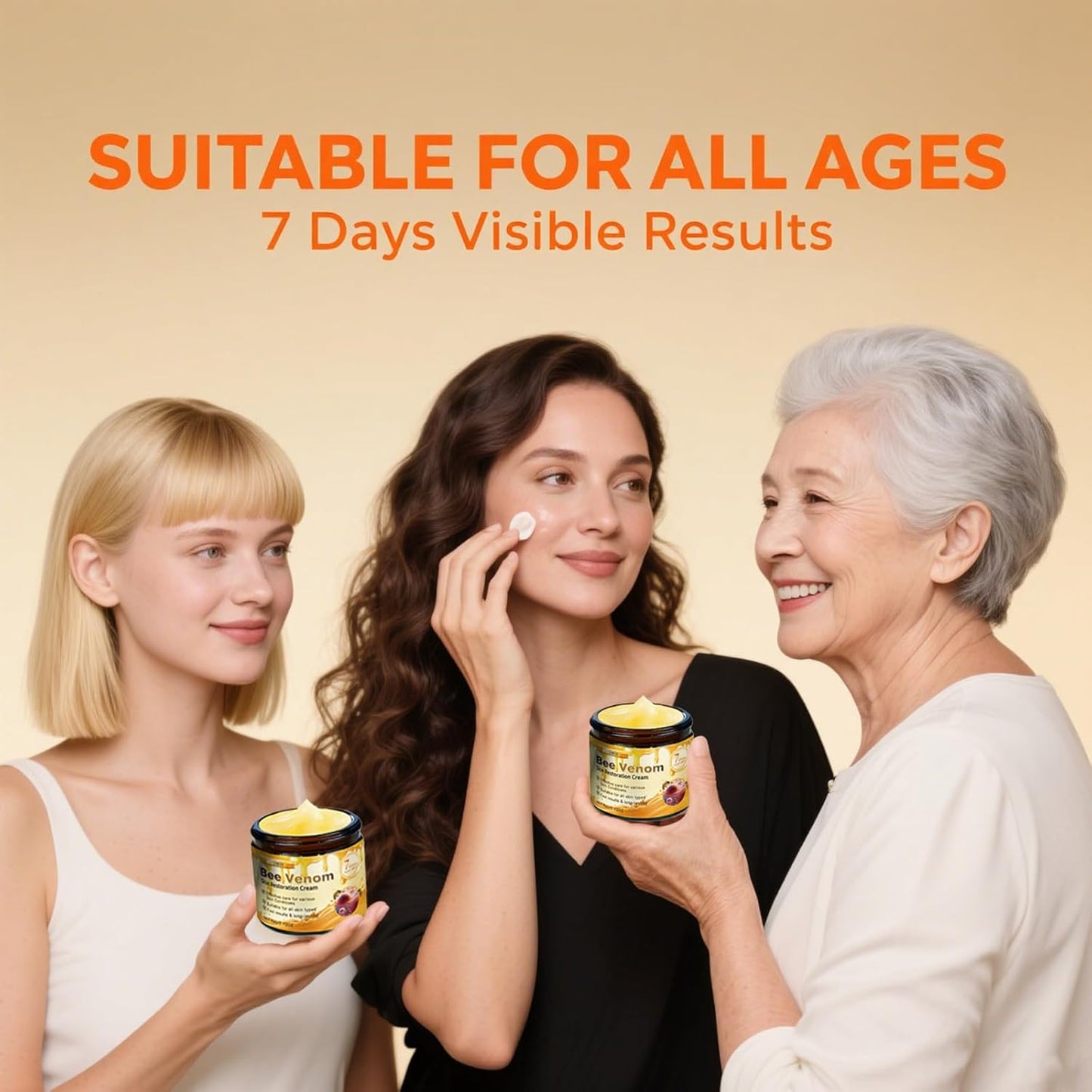 Bee Venom Skin Restoration Cream, 2025 Upgrade Bee Venom Skin Treatment Cream, Natural bee venom Comprehensive cream for Repair & Renewal, All in One Nourishing Serum for All Skin Types