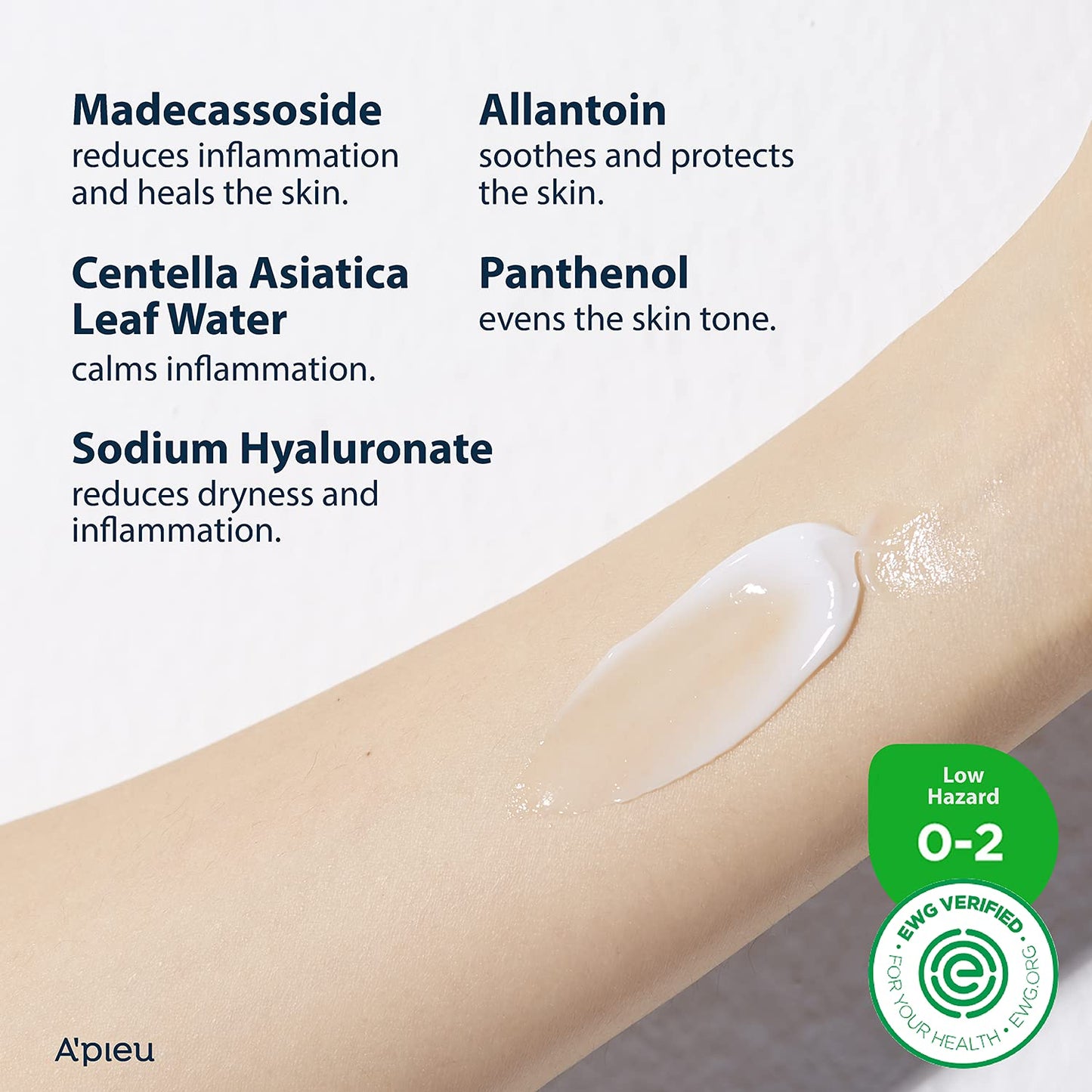 A'PIEU Madecassoside Moisture Gel Cream (1.69 Fl oz) - for Hydrating Dry and Sensitive Skin- Helps Soothe Damage and Maintain Optimal pH level- Centella Asiatica, Panthenol, Allantoin