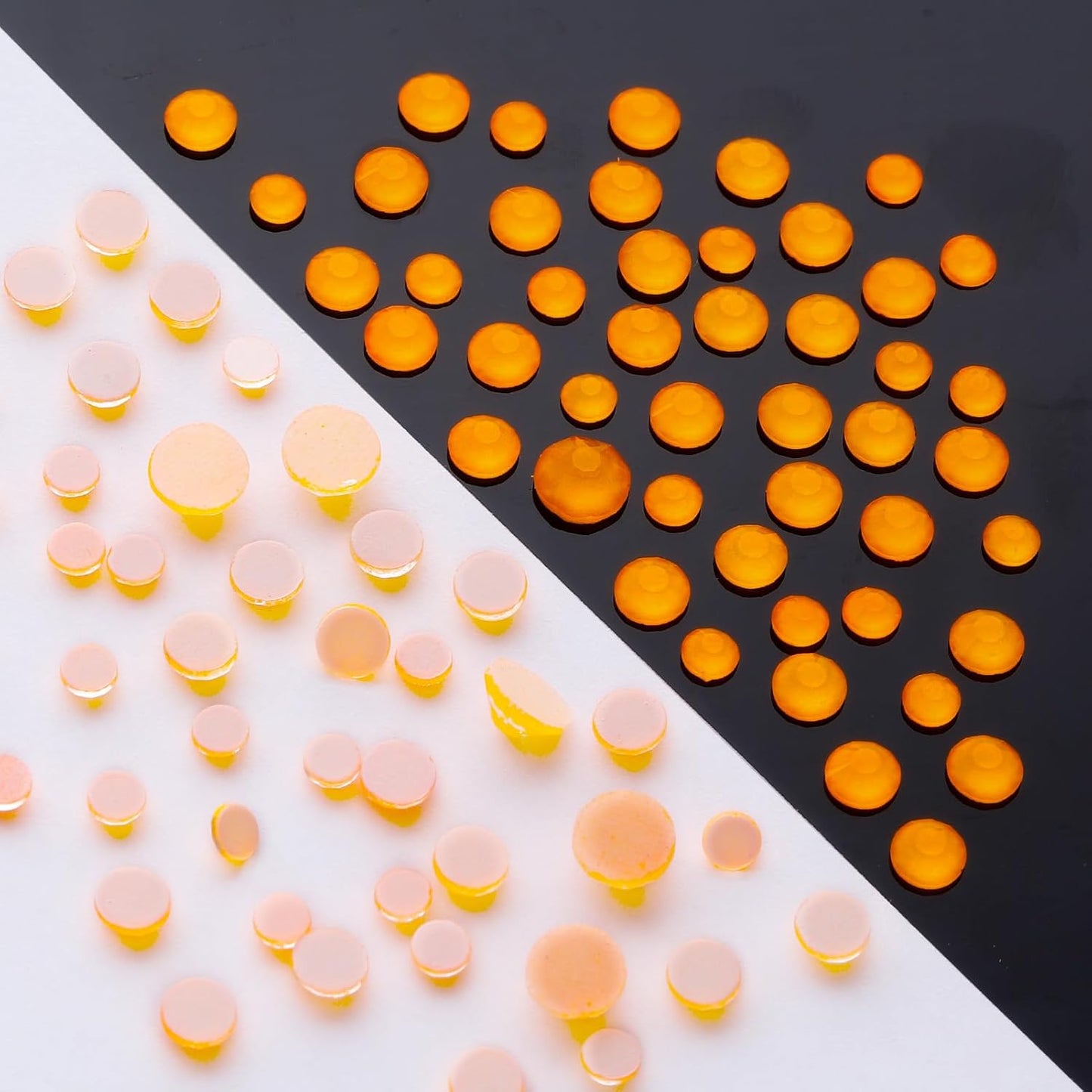 Neon Orange Flatback Rhinestones, Glass Rhinestones for Nail Art and Craft, Glue Fix, Loose Crystal Gemstones(Neon Orange, SS12, 1440pcs, 2.9-3.0mm)