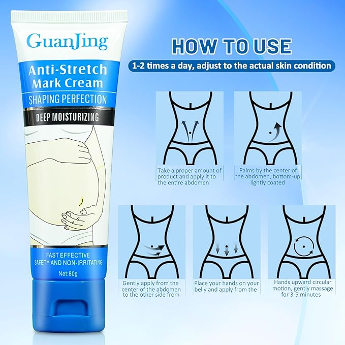 Stretch Mark Removal, Stretch Mark Cream for Pregnancy, Scar Removal Cream Deep Stretch Mark Removal, Belly Butter for Pregnant Women To Prevent And Repair Maternity Stretch Marks Scar 2.82 Oz