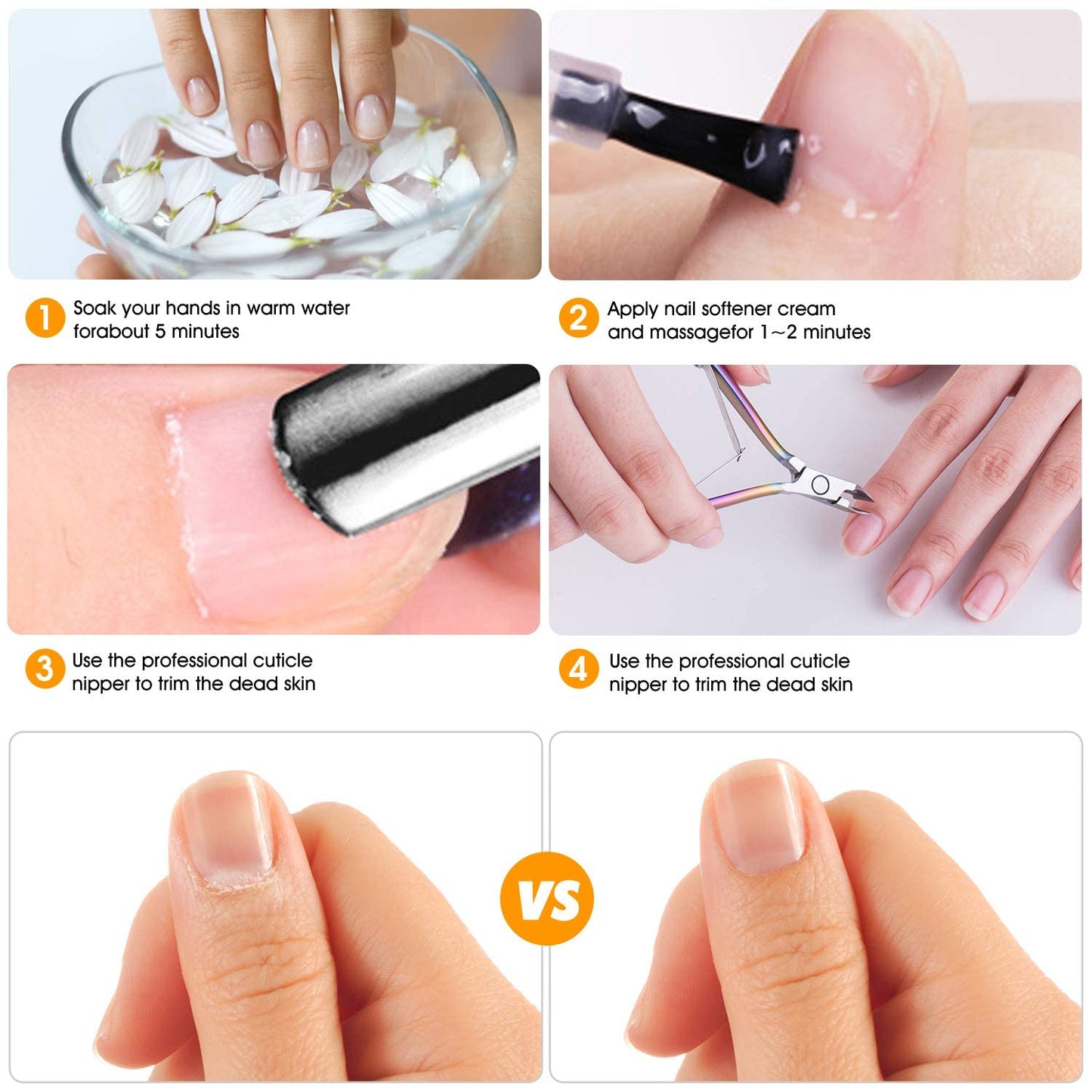 Cuticle Trimmer-opove Cuticle Remover Cuticle Nipper Professional Stainless Steel Cuticle Cutter Clipper Durable Pedicure Manicure Tools for Fingernails and Toenails,X7 mini Color Gradient