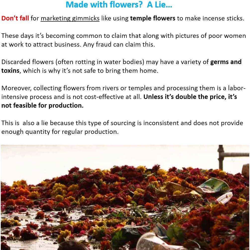 Vanilla Incense Sticks - Traditional Handcrafted Masala Incense - 40 to 50 Sticks Approx.