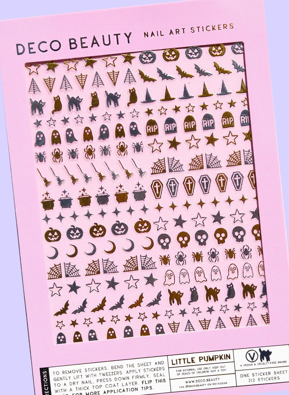 Little Pumpkin Nail Stickers - Lightweight & Easy-to-Apply Nail Art with Trendy Designs - Durable & Long-Lasting Nail Stickers for Women, Ideal for DIY Manicures & Salon-Quality Nails