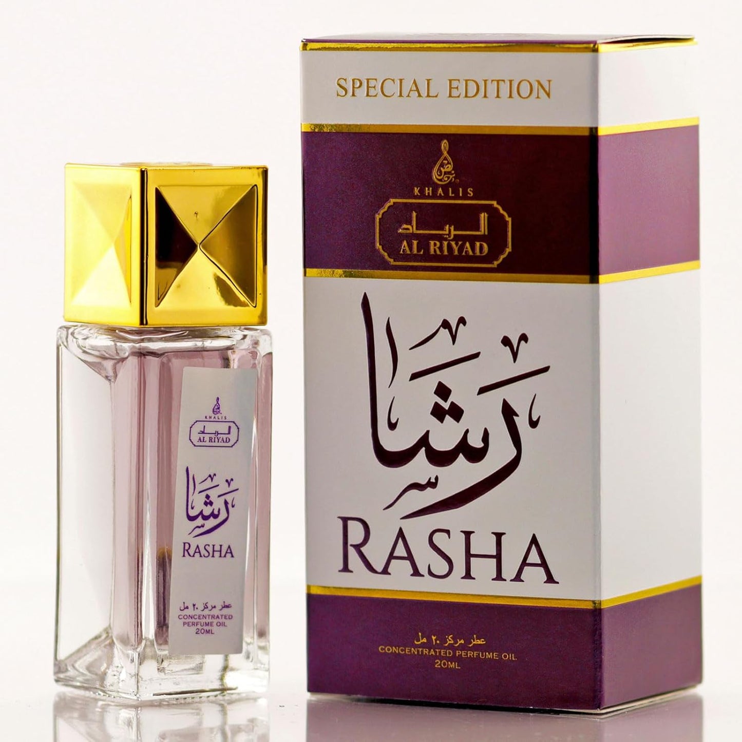 Maison d’Orient Rasha Woody Green Floral Perfume Oil Roll‑On 20 mL — Alcohol‑Free, Vegan, Long‑Lasting Attar for Women, Travel‑Size Arabian Perfume Oil, Fresh Elegant Everyday Scent