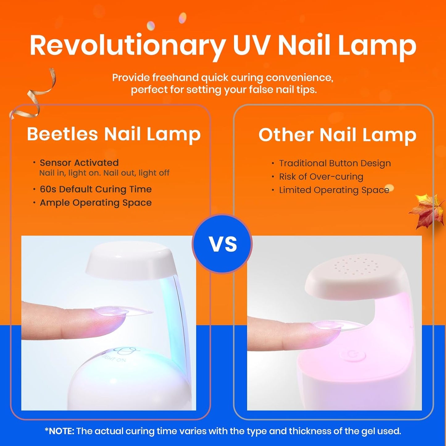 Beetles Gel Nail Kit Medium Almond with Nail Dehydrator and Primer, 576Pcs Half Matte Etch-X Gel Nail Tips Solid Nail Glue Mini Nail Lamp Acrylic Nail Tips Easy DIY Nail Extension Set Gift for Women