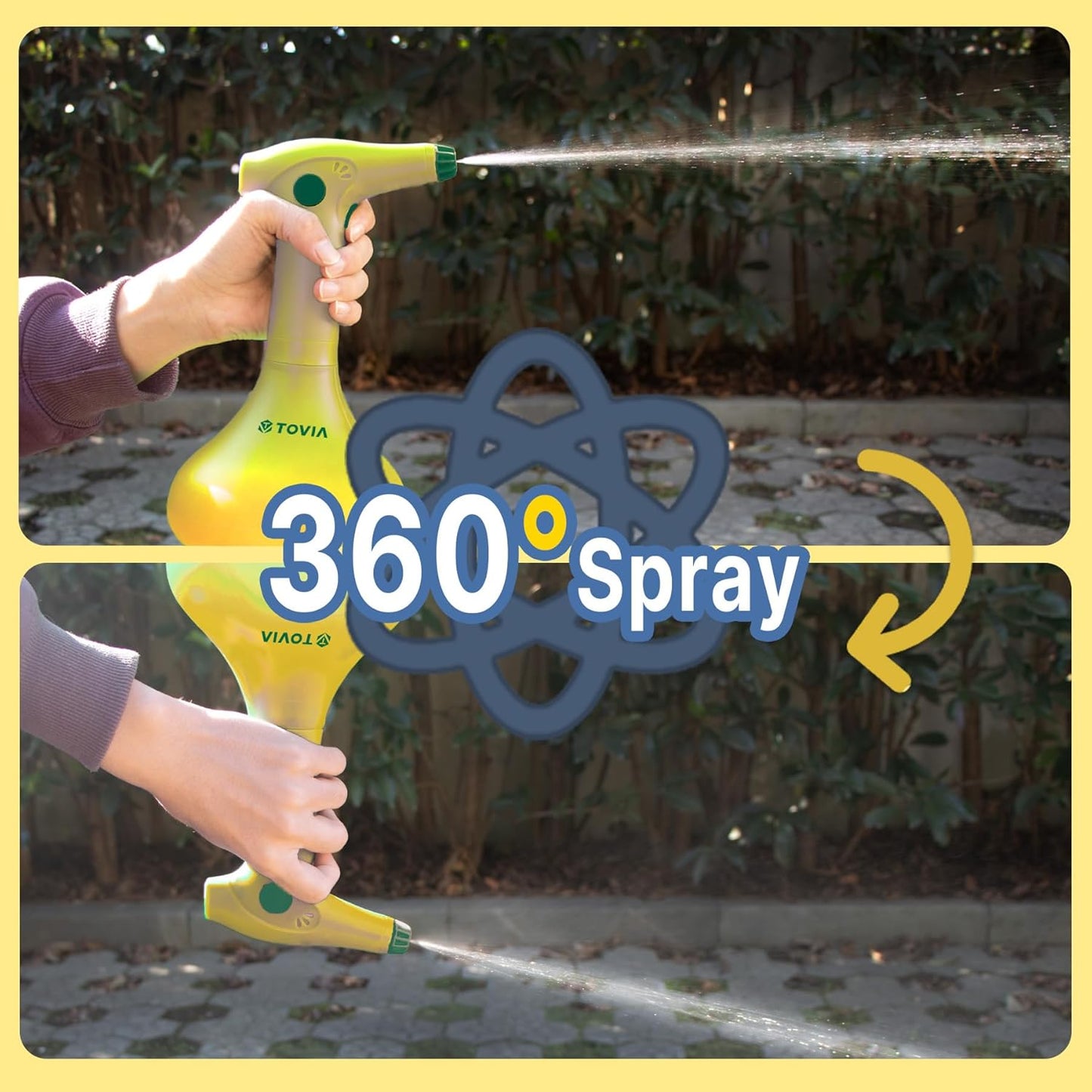 T TOVIA: Garden Sprayer 1 Liter Battery Spray Bottle Powered Electric, Rechargeable, Portable Garden , Plant Mister Spray Bottle , Outdoor and Indoor Plants,Cleans and Gardens, Handheld Powered