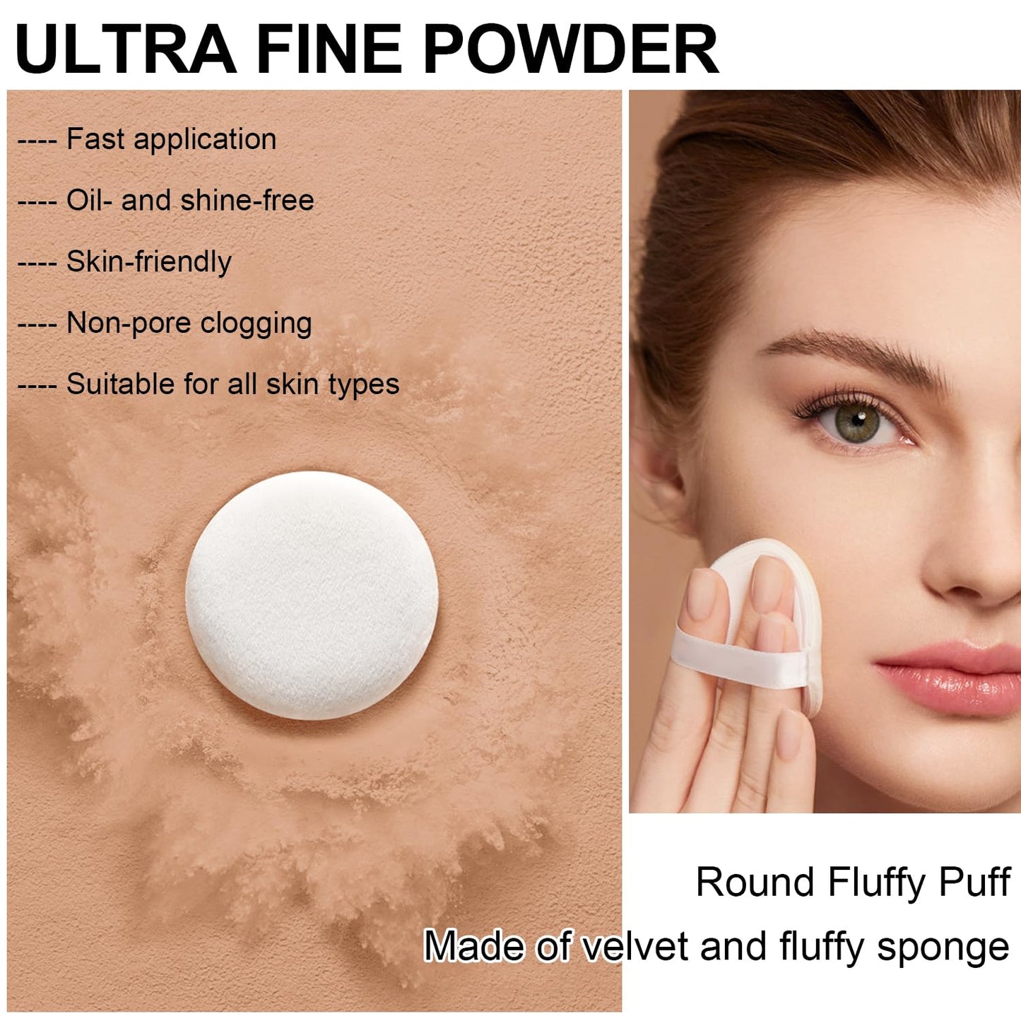 Mineral Powder Foundation, SPF 35, Sunscreen Lightweight Loose Powder, Skin-Improving, Buildable Coverage, Natural Glow Base Makeup (#06 Medium Beige Foundation Makeup)