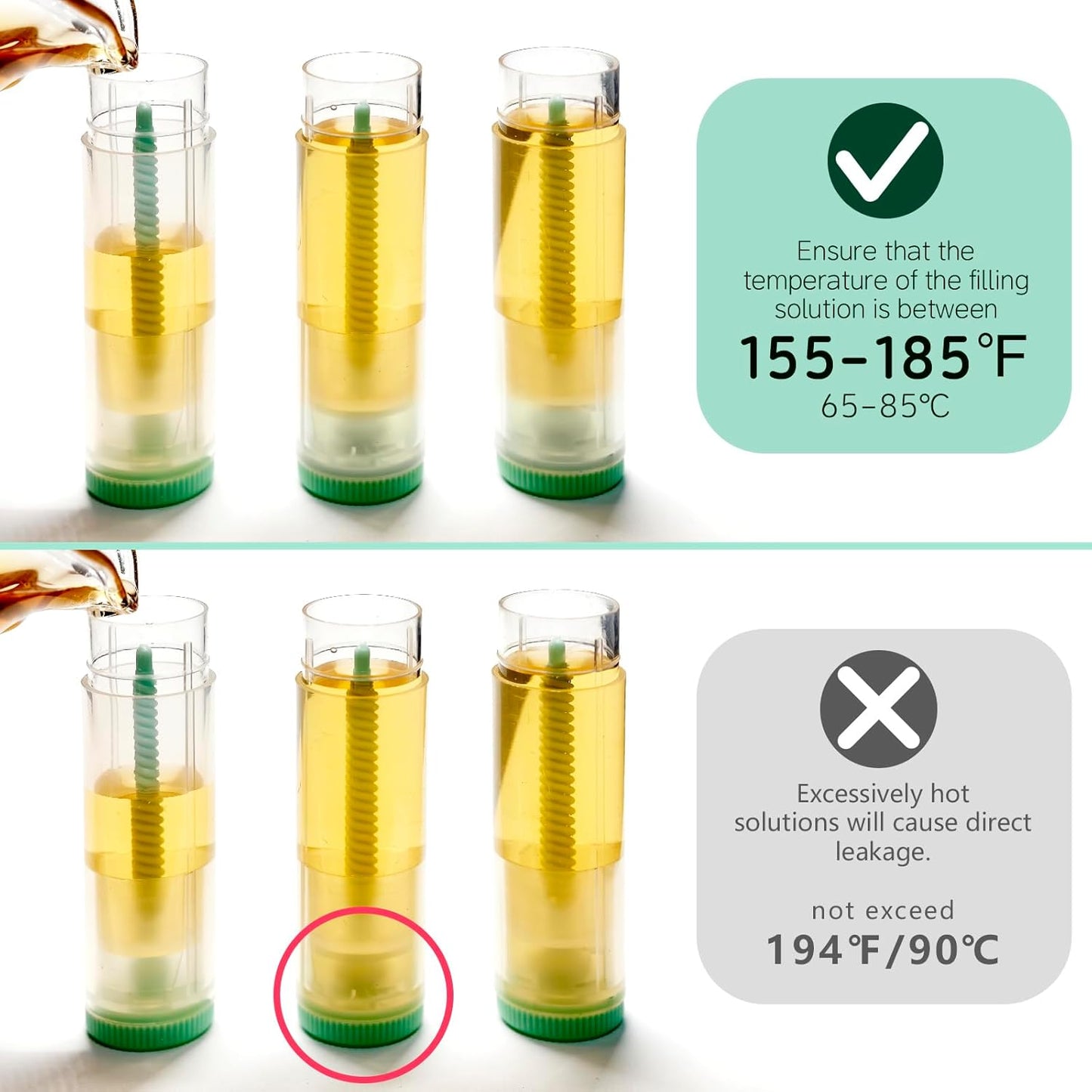 JuLand 50-Slot Lip Balm Filling Tray with Spatulas - Complete DIY Chapstick Making Kit, Compatible with 5.5ml Empty Lip Balm Tubes (Tubes Not Included)
