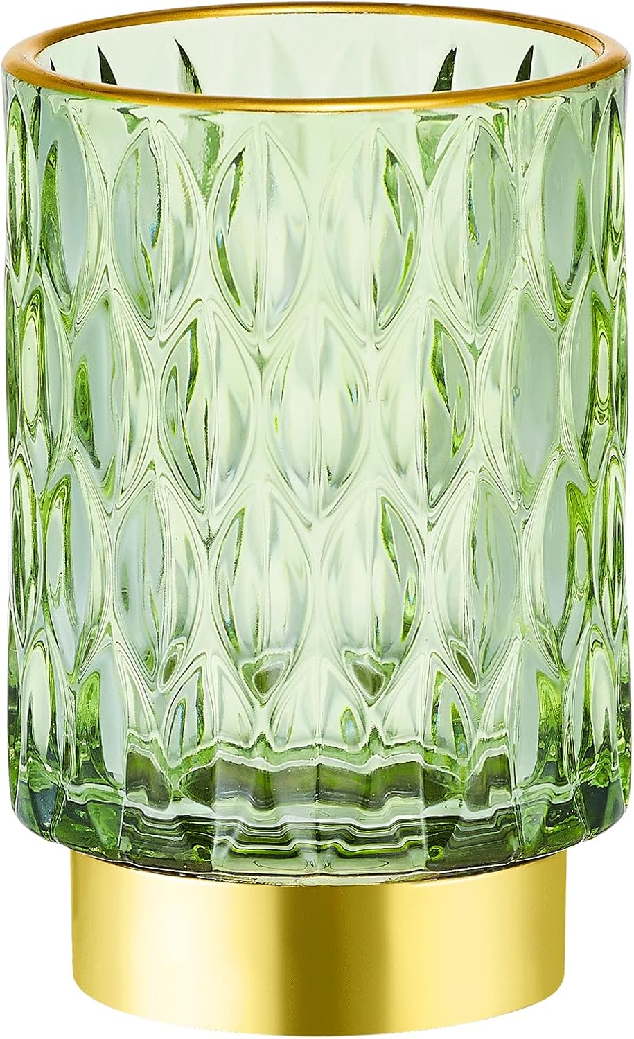 Makeup Brush Holder Organizer,Toothbrush Holders,Desk Pen Pencil Holder,Multifunctional Vintage Glass Brush Cup(A39-1-US)