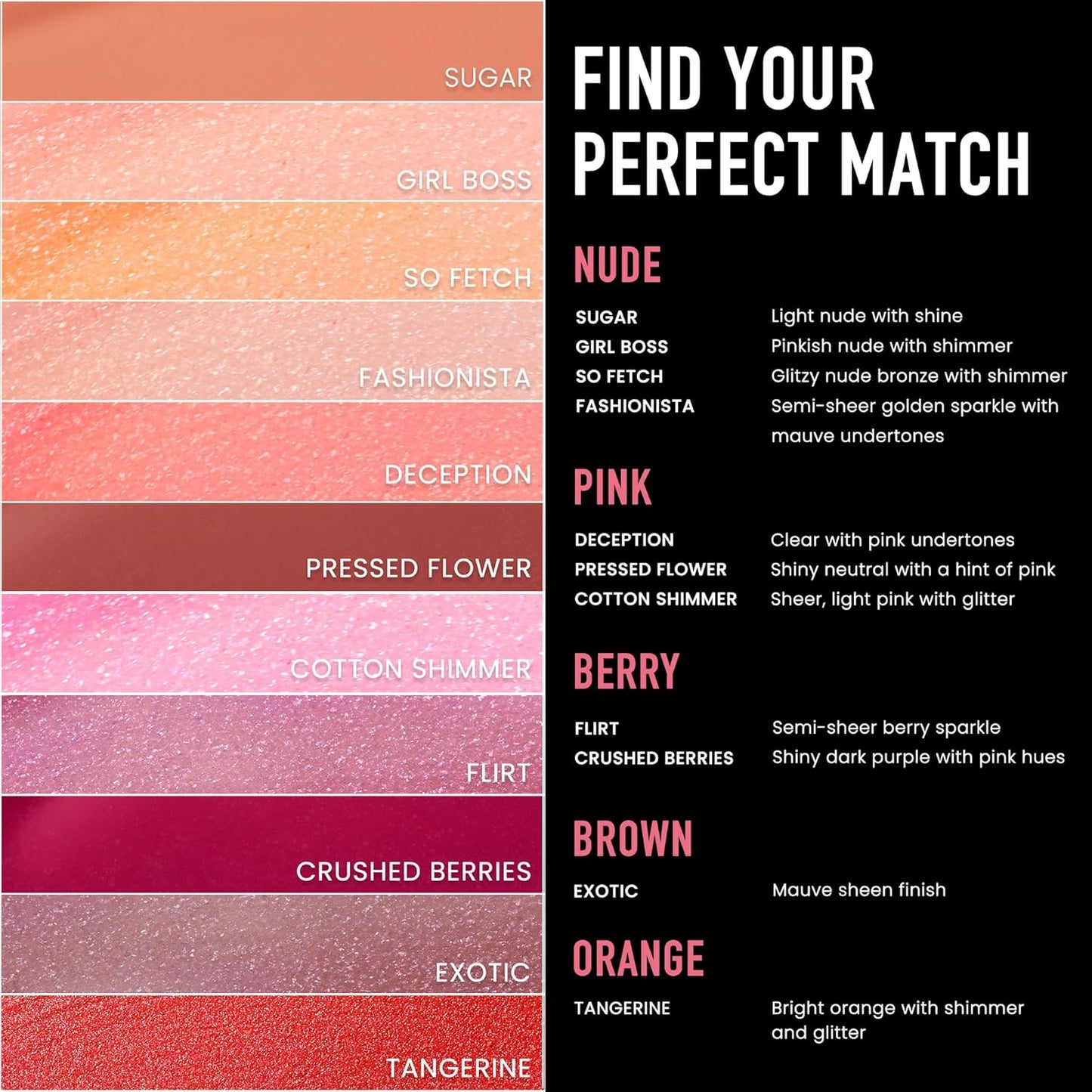 Frankie Rose Cosmetics Lip Gloss | Non-Sticky Formula, Long Lasting Lip Shimmer, Bold Pigment & Hydrating Gloss for lips, So Fetch Shimmer Lip Gloss, 20g