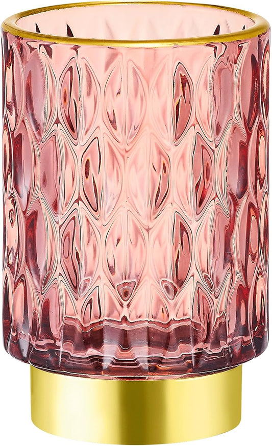 Makeup Brush Holder Organizer,Toothbrush Holders,Desk Pen Pencil Holder,Multifunctional Vintage Glass Brush Cup(A39-4-US)