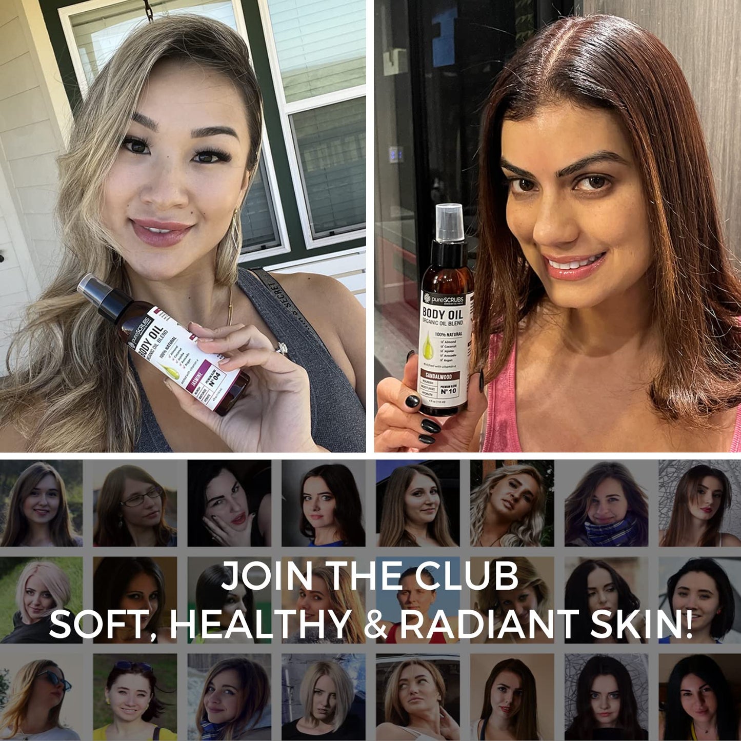 pureSCRUBS Ultra Moisturizing Lemongrass Body Oil Spray for Dry Skin, Massage, & More, Organic Super Blend of Jojoba, Argan, Coconut, Sweet Almond & Avocado Oils Enriched with Vitamin E, Lg 4oz