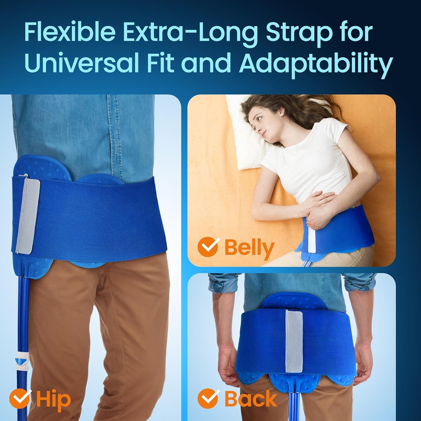 Cold Therapy System with Universal Pad for Hip, Back or Knee — Post-Surgery Care, Back Surgeries, Spinal Fusion, Hip Replacement, Osteoarthritis, ACL, MCL, Swelling, Sprains — Cryotherapy Freeze Kit