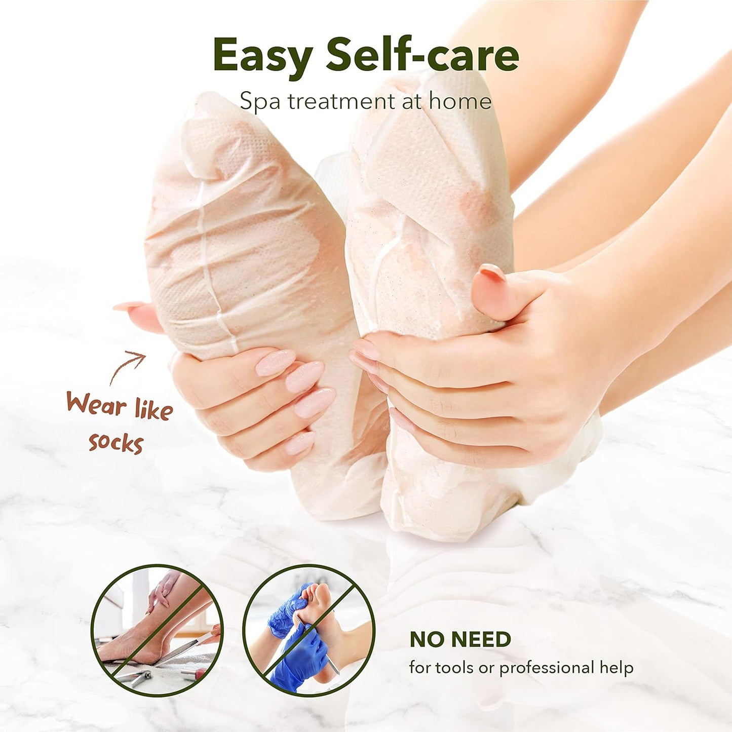 Purederm Shiny & Soft Foot Peeling Mask (3 pack) - For smooth and moist baby skin with Exfoliating peel off Calluses, Dry Skin, Cracked Heels - Men and Women