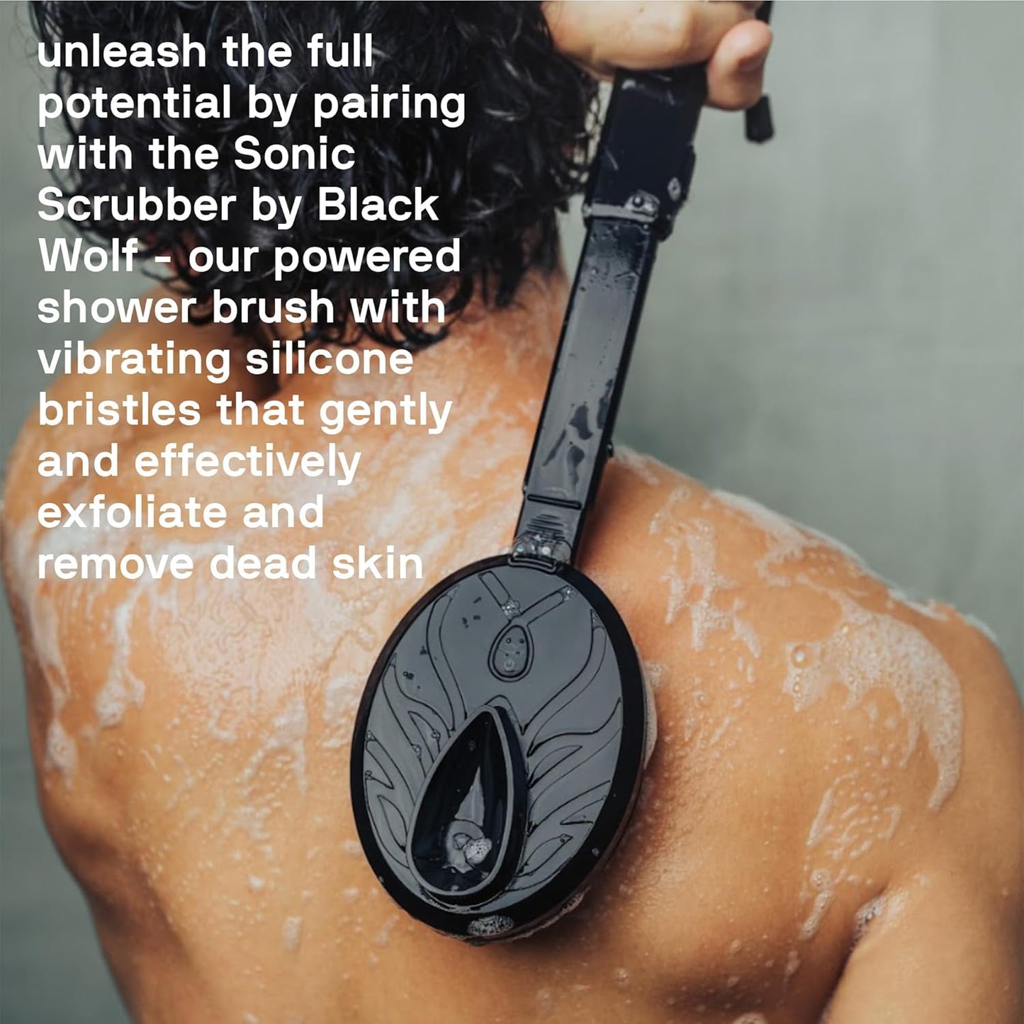 Black Wolf Salicylic Acid Body Wash for Men - 10 Fl Oz Men's Acne Body Wash - Charcoal Helps Reduce Acne Breakouts & Cleanse Your Skin - Full Coverage & Deep Clean Treatment - Men's Bodywash