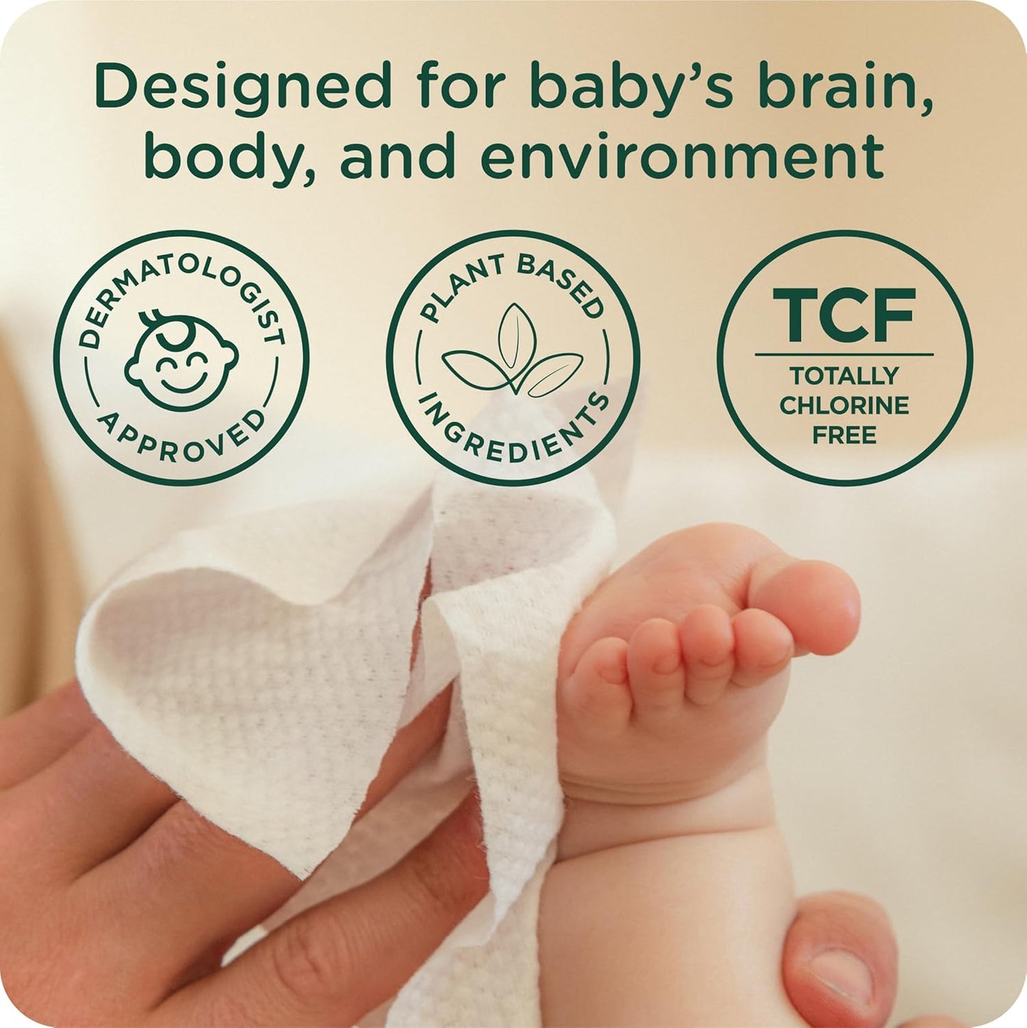 Our Wet Wipes | EWG Verified Safe | 100% Water & Plant Based | Unscented & Safe for Sensitive Skin | Fragrance Free and Totally Chlorine Free (8 packs, 512 wipes)