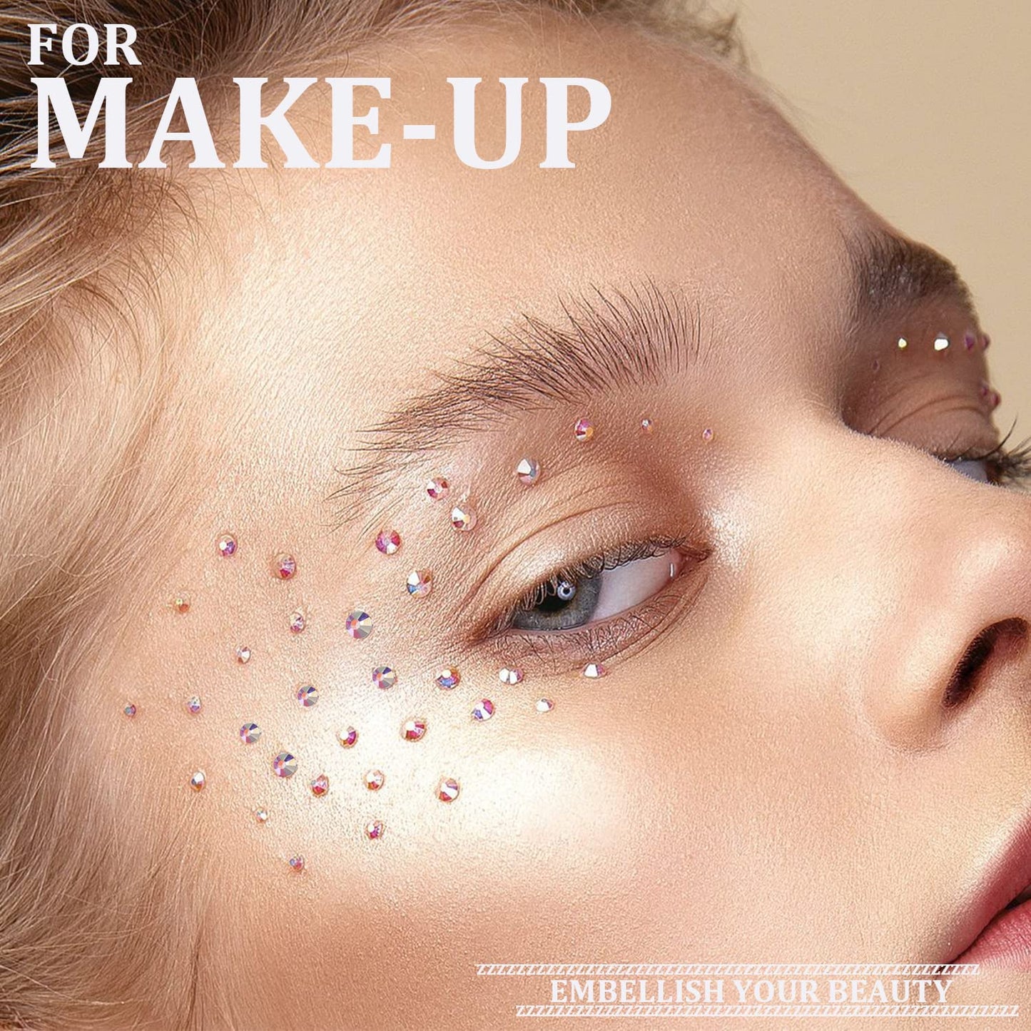 One Pack 2000 Pcs of Flatback Round AB Crystal+Transparent White Clear Rhinestones 6 Sizes (1.5-6 mm) with Nail Art Rhinestone Picker Pencil and Tweezers for DIY and Salon Use