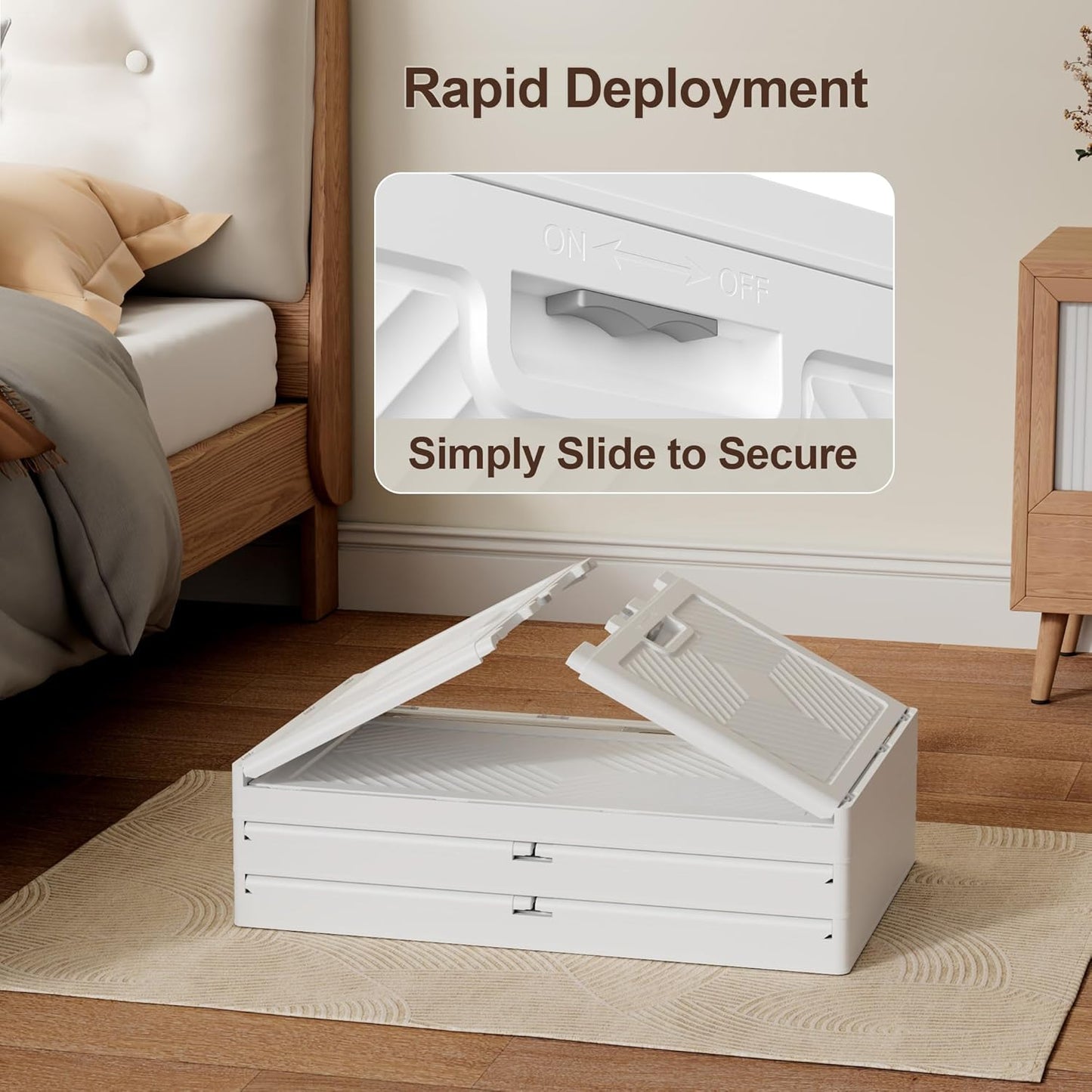 JOYMOOP 198 Qt Stackable Storage Bins with Lids, Closet Organizers and Plastic Storage Drawers for Home, 3 Pack Cubes