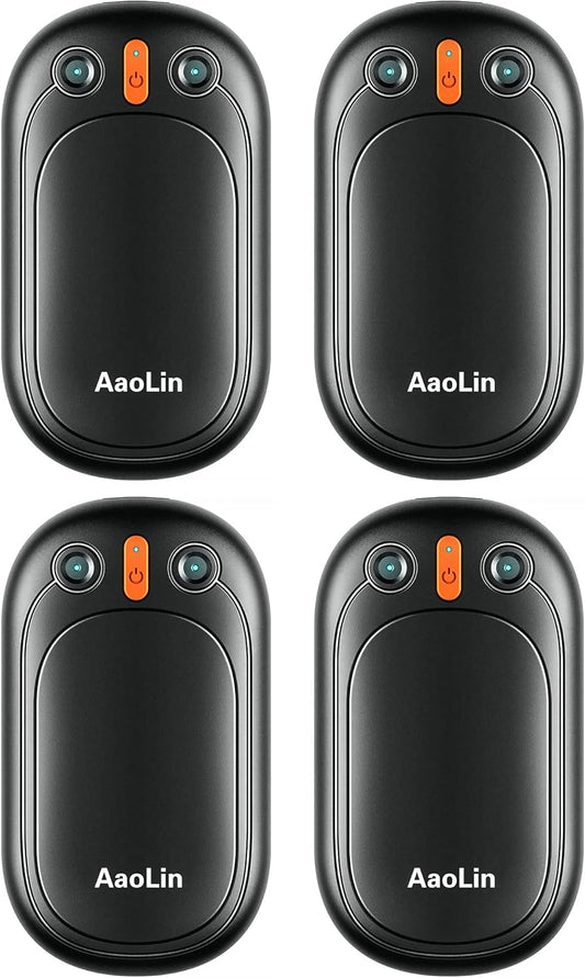 AI Hand Warmers Rechargeable, AaoLin 2 Pack Electric Hand Warmers Reusable, 12Hrs Long Heating, Portable Pocket Handwarmer Great Gift for Outdoors, Camping, Golf, Hunting Gear