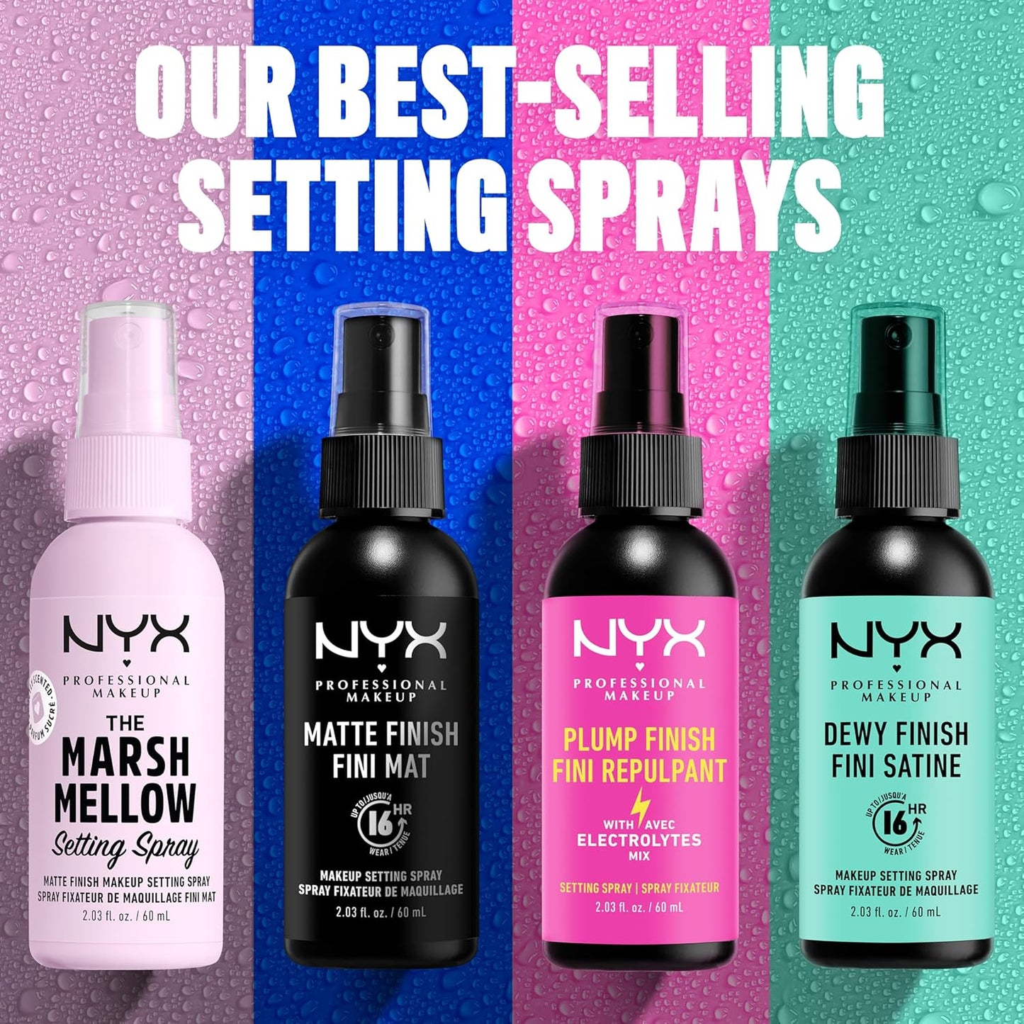 NYX PROFESSIONAL MAKEUP Makeup Setting Spray - Dewy Finish, Long-Lasting Face Mist for up to 16HR Wear, Vegan Formula, JUMBO Size