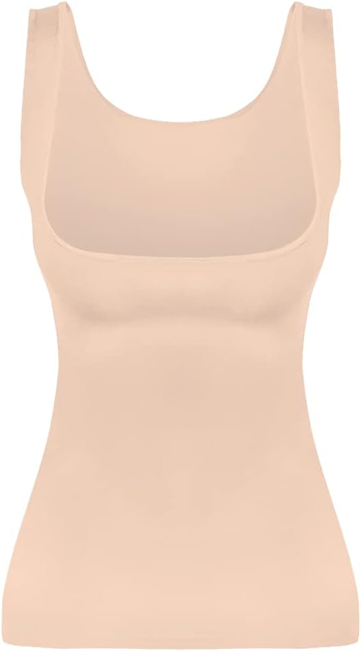 EUYZOU Women's Underbust Shapewear Tank Tops - Seamless Tummy Control Compression Camisole Tops Slimming Tank