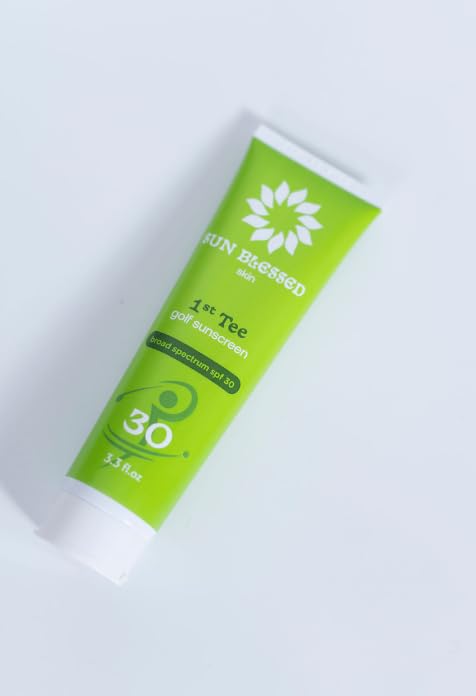1st Tee Golf Sunscreen Lotion by Sun Blessed Skin, SPF 30 Odor Free, Lightweight and Grease Free Formula, Water and Sweat Resistant for all Skin Tones and Skin Types, 9.9 fl oz