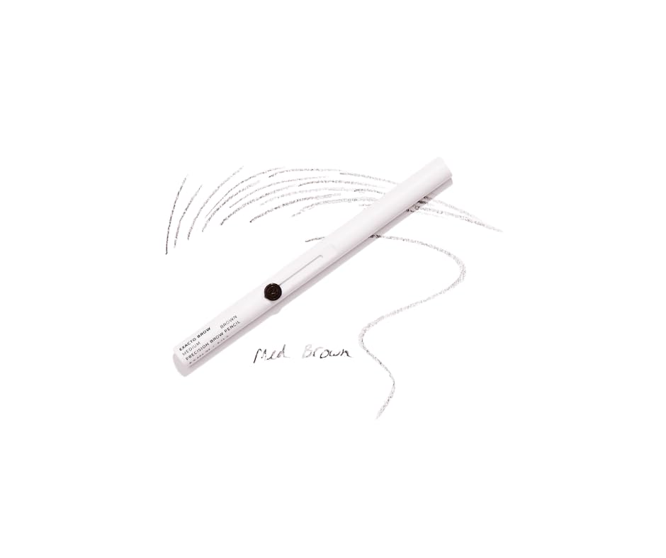 MADLUVV Exacto Brow Pencil for Flawless, Long Lasting, Realistic Brows with Dual-Ended Design Featuring Retractable Blade Tip for Precise Hair Like Detail and Blending Brush - Medium Brown