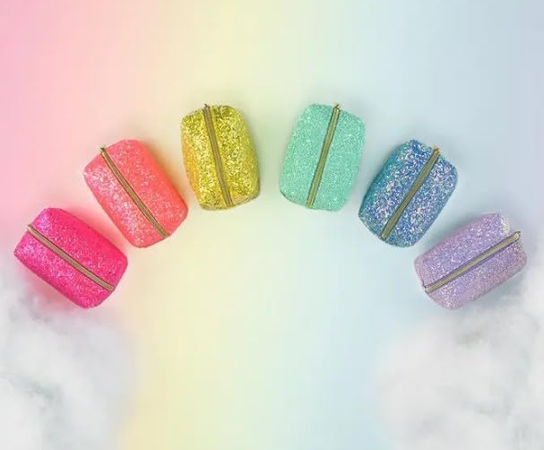 Pinch Provisions Coral Glitter Minimergency Kit, includes 17 Travel-Sized Cosmetic Essentials, Convenient for Purses, Emergency Beauty Accessories, Gifts for Holiday’s & Birthday’s