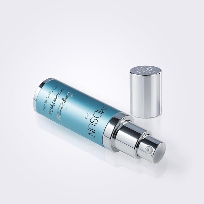 MDSUN Intensive Eye Gel, Alcohol Free, Support Natural Collagen, Keep Skin Moisturized, Radiant & Reduce Lines, Wrinkles, Puffiness, Dark Circles, 15mL