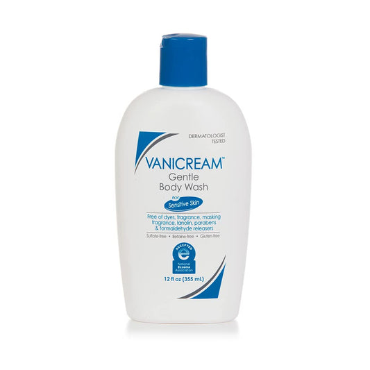 Vanicream Gentle Body Wash, 12 Fl Oz, Formulated without Common Irritants for Sensitive Skin, Gentle Cleanse and Moisture, Removes Dirt & Oils, Non-Drying, pH-Balanced Shower Gel