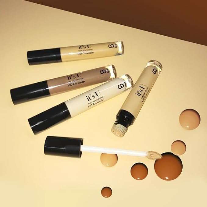 Sistar it's U Skin Perfecting HD Concealer Full Coverage Lightweight Long Lasting Correcting Liquid Contour Cover Masker Makeup 5 ml / 0.17 fl. oz (Toffee)