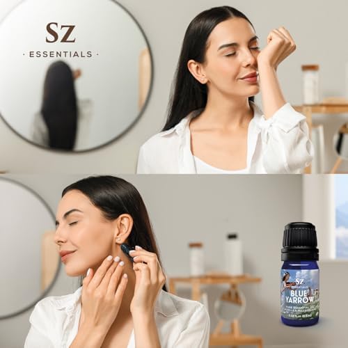 Blue Yarrow Essential Oil – 100% Pure – Calming & Grounding – Deep Blue Steam-Distilled Oil from Achillea millefolium – Aromatherapy, Self-Care & Natural Perfumery – 0.22 fl oz (6.5 mL)