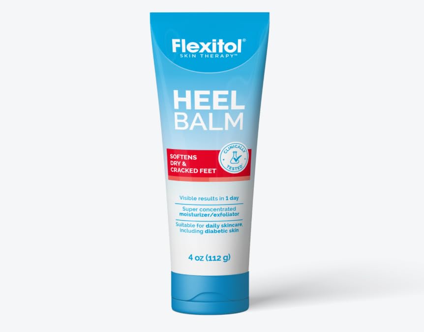 Flexitol Heel Balm, Rich Moisturizing & Exfoliating Foot Cream, Original Version, 4 Oz